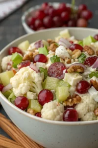 Holiday Broccoli Cauliflower Salad