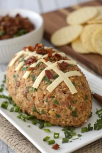 Jalapeno Popper Football Cheese Ball Recipe