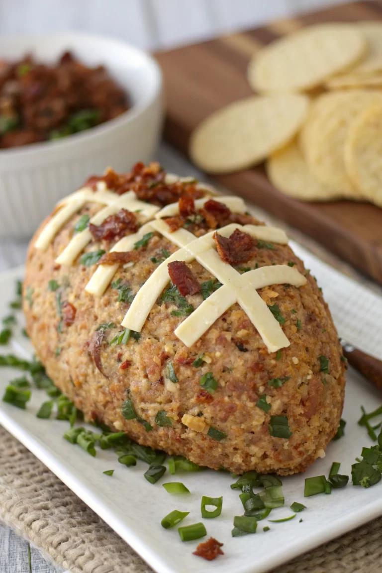Jalapeno Popper Football Cheese Ball Recipe