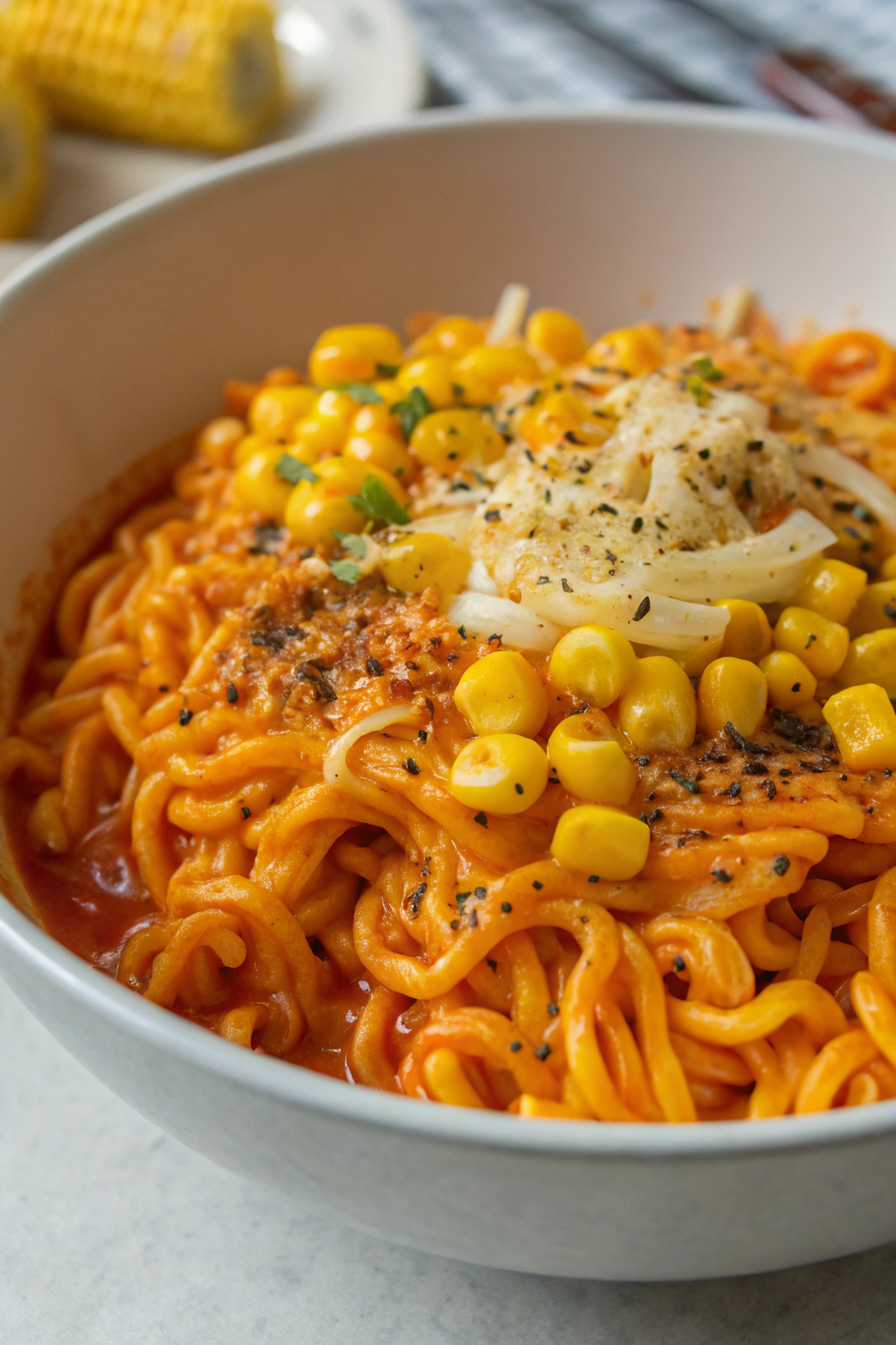 Korean Corn Cheese Instant Ramen Noodles