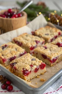 Moist Christmas Cranberry Bars Recipe