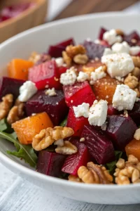 Roasted Beetroot Salad with Goats Cheese & Walnuts