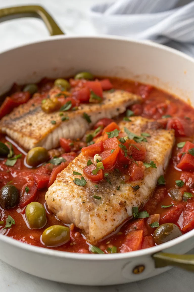 Savory Fish Puttanesca Recipe