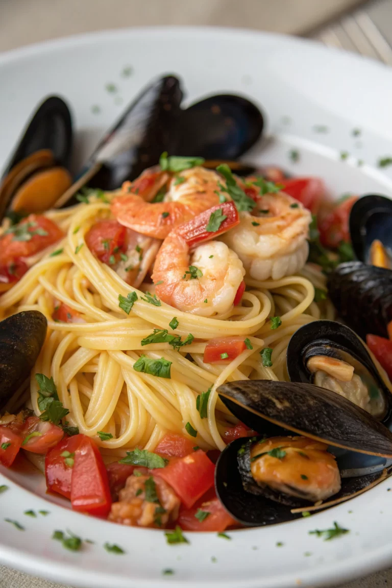 Seafood Pasta with Linguine Shrimp Mussels