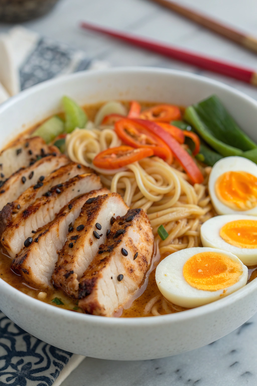 Spicy Creamy Chicken Ramen Recipe