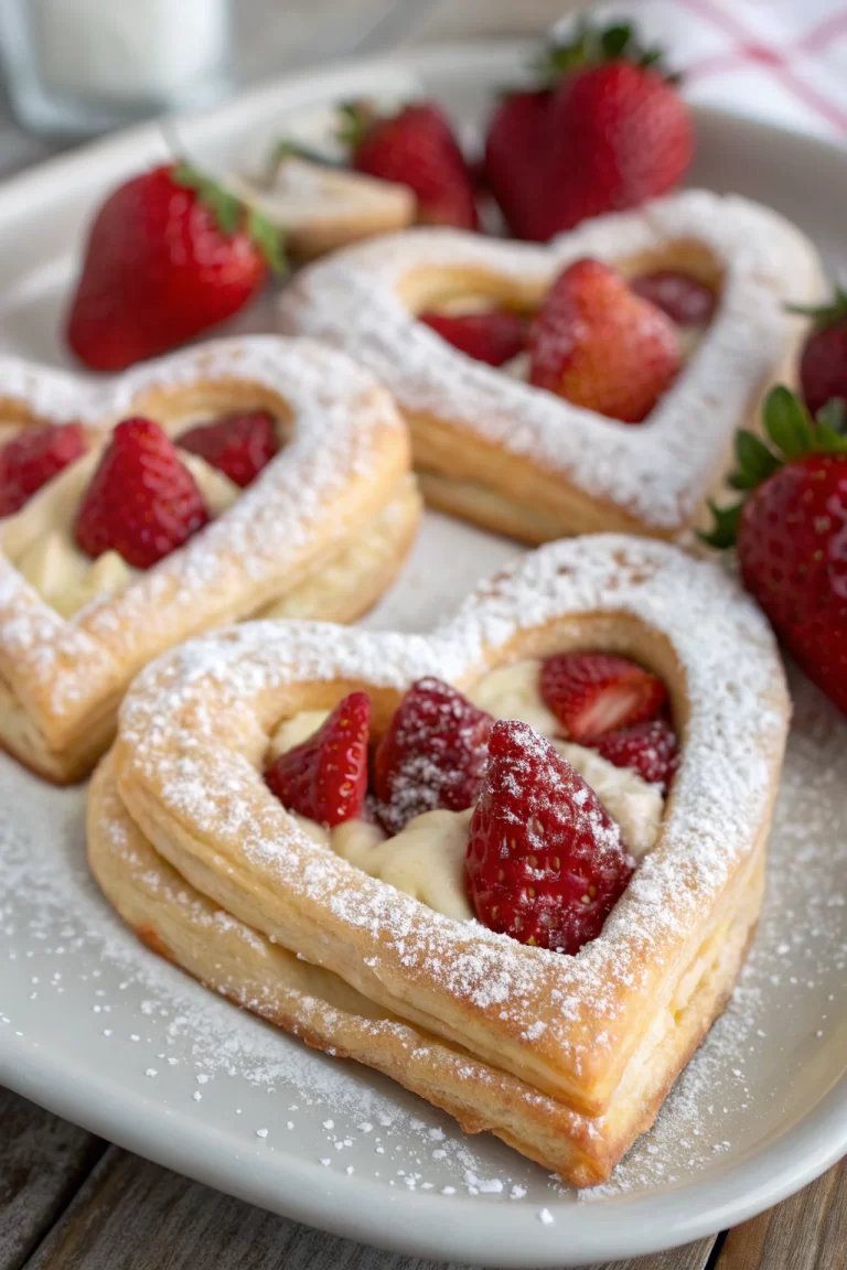 Strawb Puff Pastry Danishes Recipe