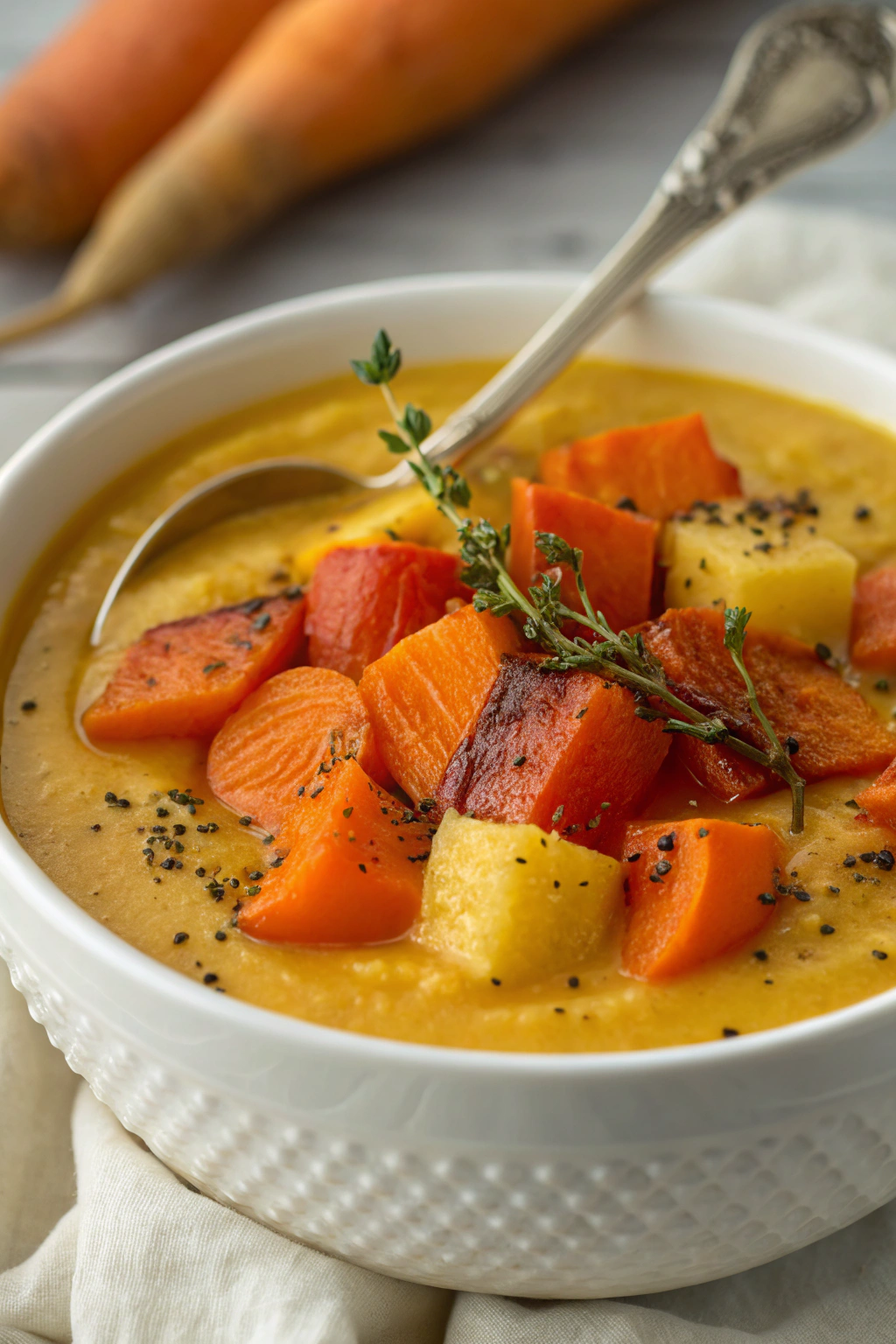 Tasty Roasted Winter Vegetable Soup Recipe