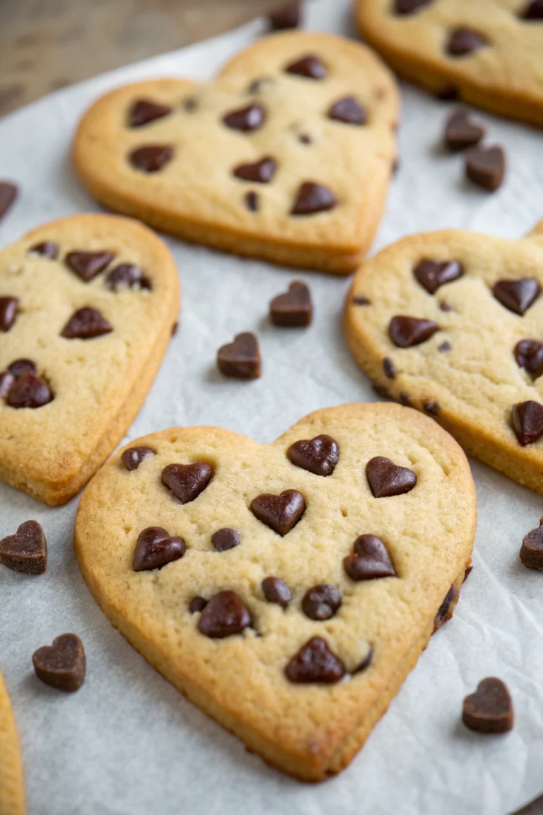 Valentine's Day Cookies with Chocolate Chips