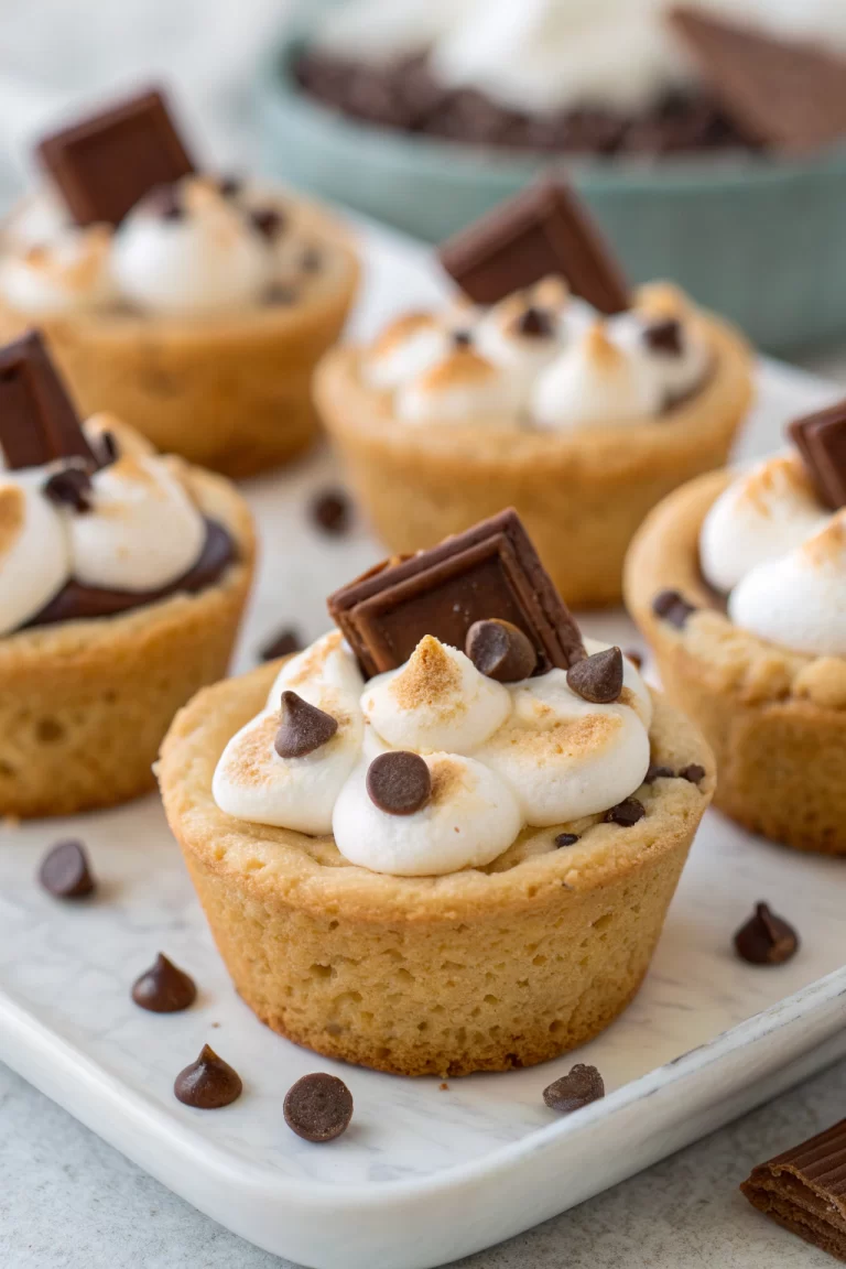 4 Ingredient S’Mores Cookie Cups Recipe