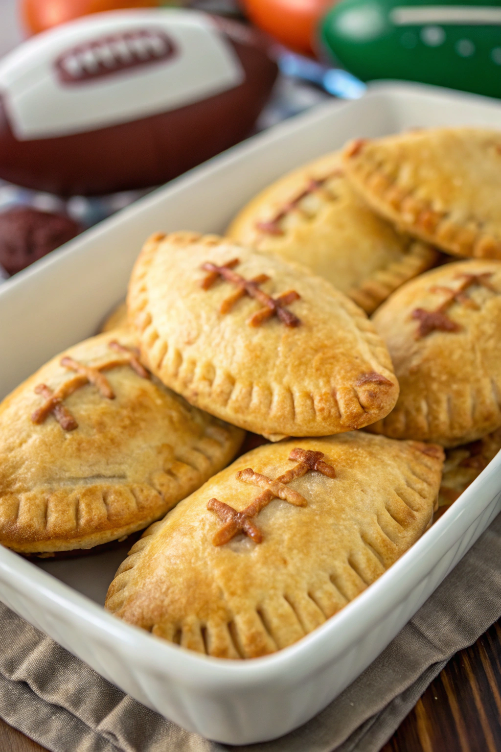 Buffalo Chicken Football Hand Pies Recipe