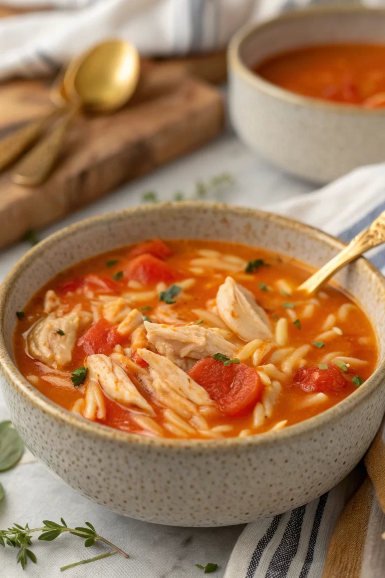 Chicken Orzo Tomato Soup Recipe