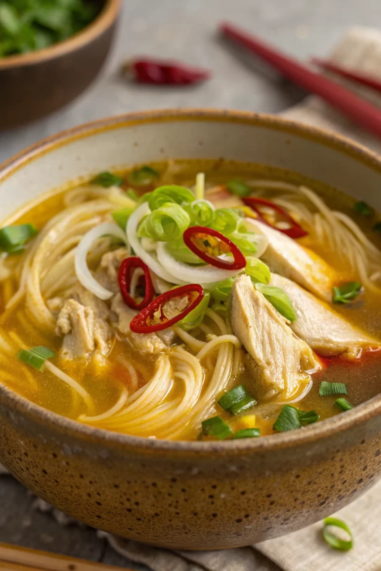 Ginger Garlic Chicken Noodle Soup Recipe