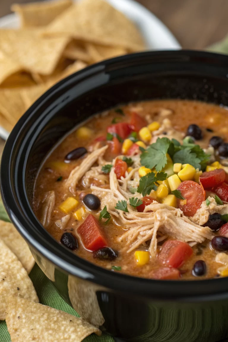 Hearty Crockpot Chicken Tortilla Soup Recipe