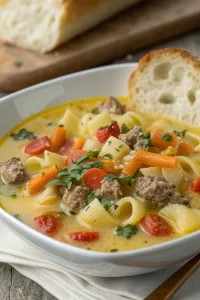 Italian Sausage Pasta Soup Recipe