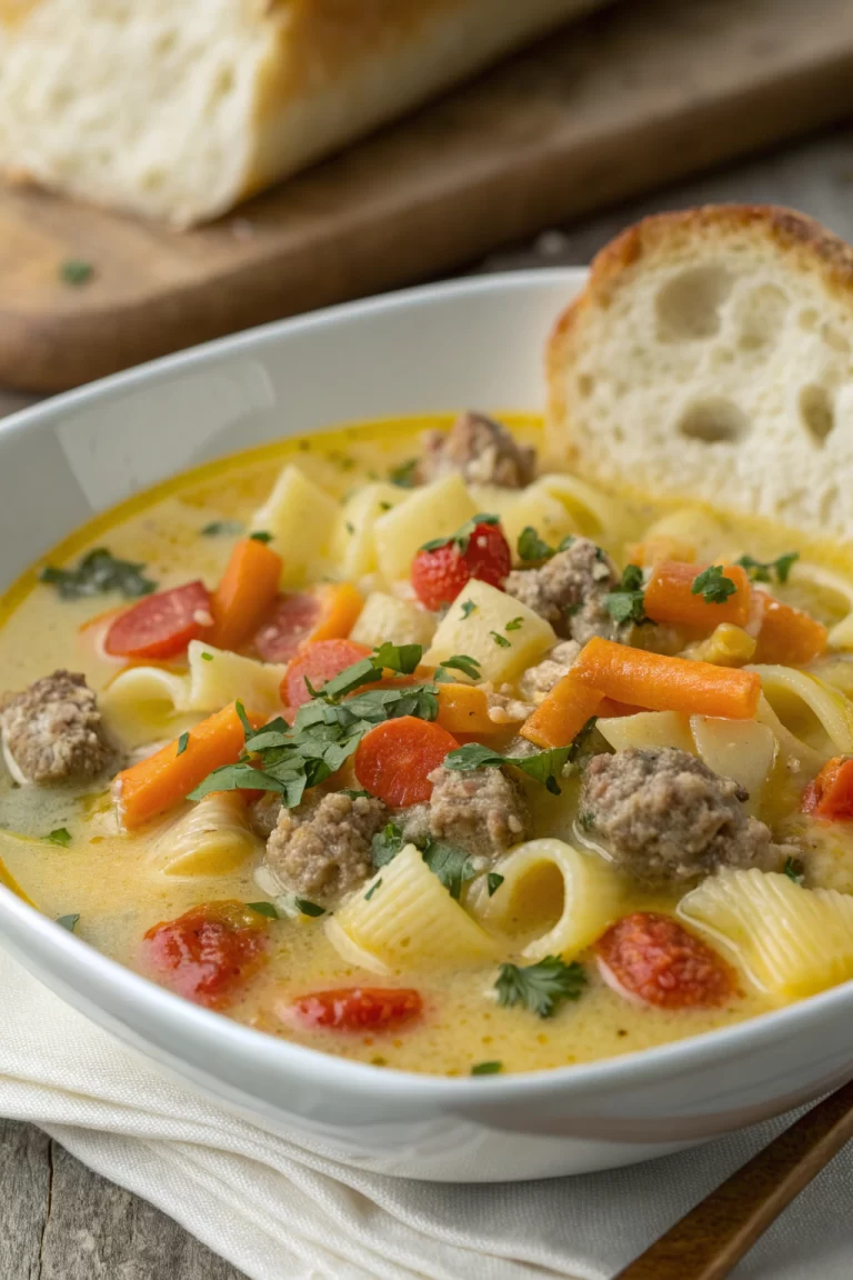 Italian Sausage Pasta Soup Recipe