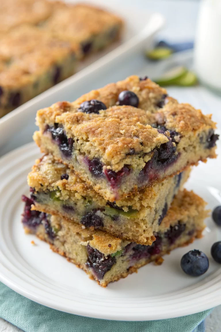 Moist Blueberry Zucchini Bars Recipe