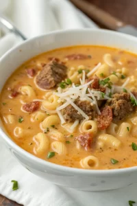 Parmesan Italian Sausage Ditalini Soup Recipe