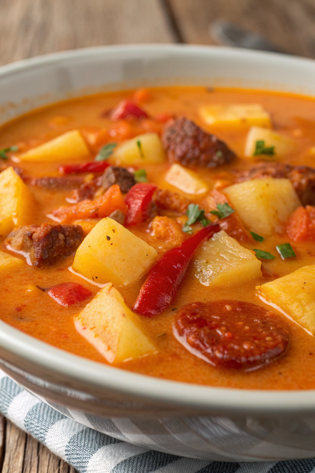Spanish Potato Soup with Chorizo