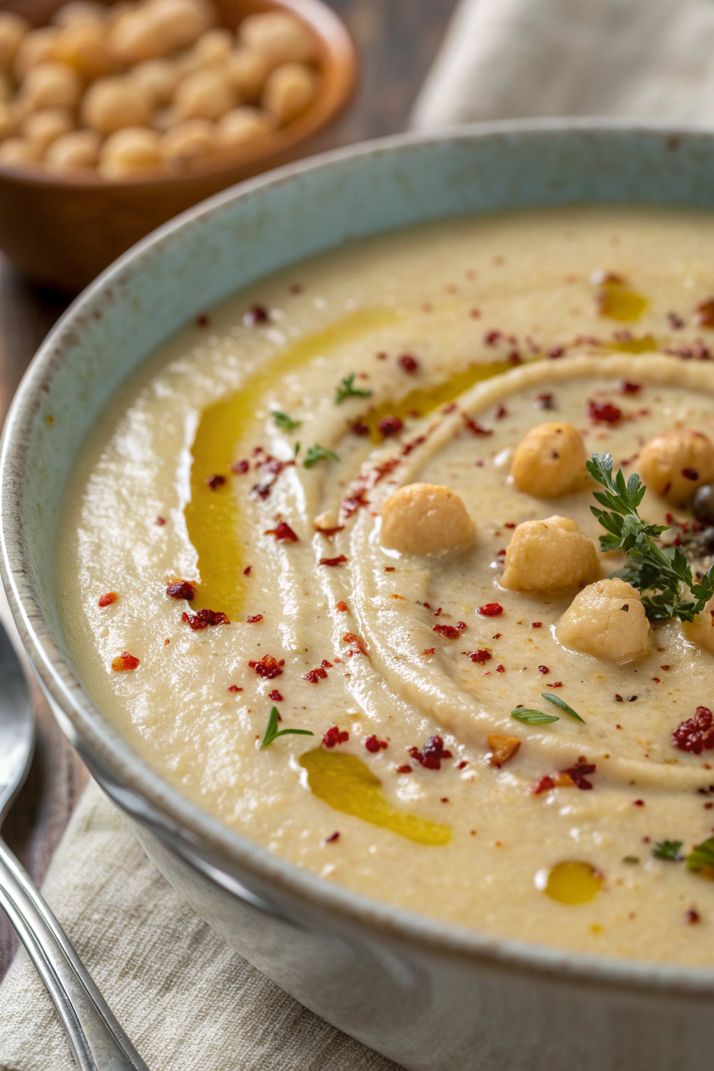 Vegan Garlic Chickpea Soup Recipe