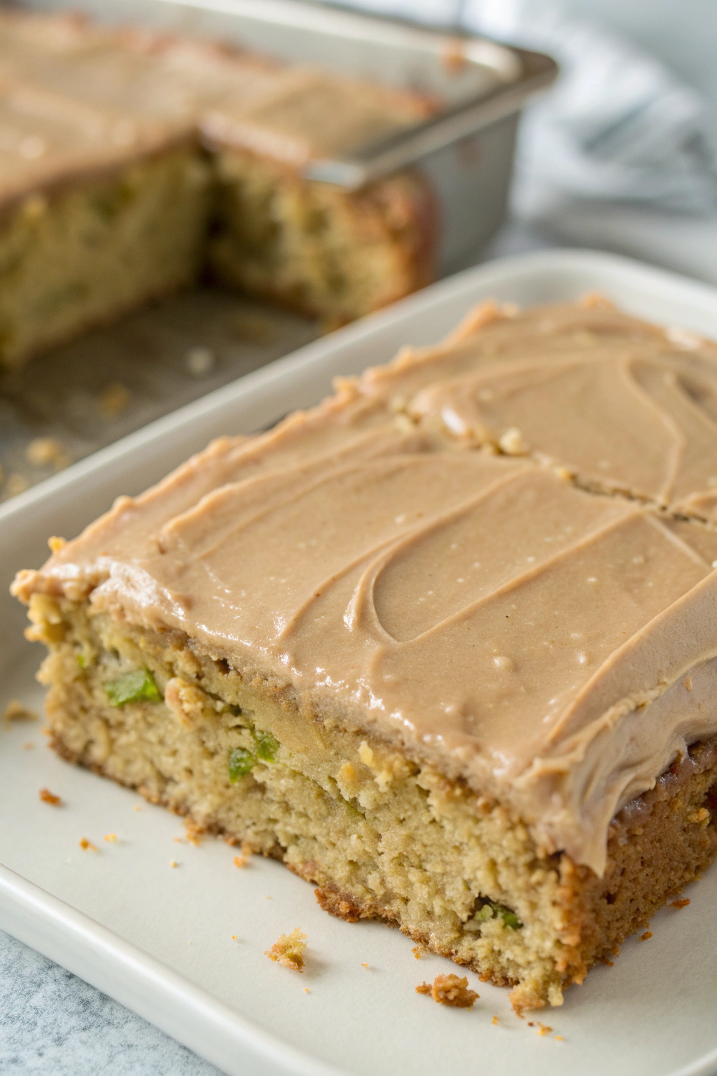 Zucchini Cake With Brown Sugar Icing