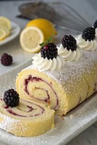 Blackberry Lemon Cake Roll Recipe