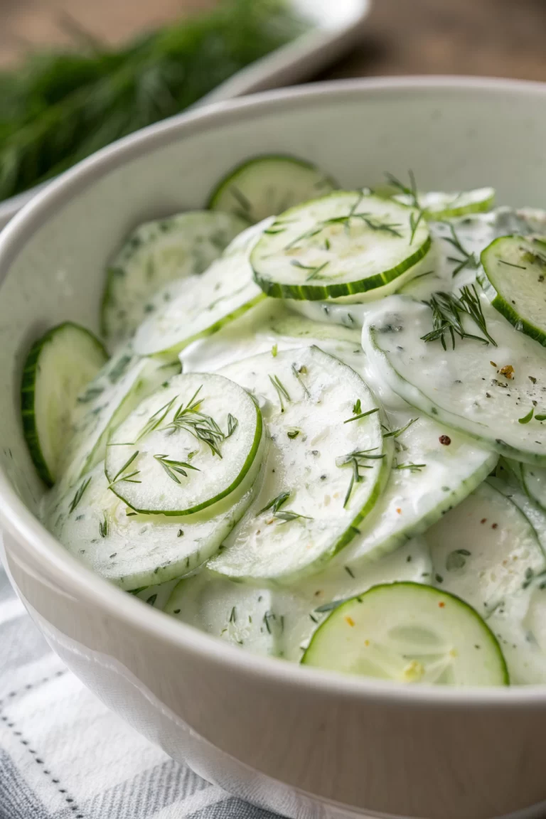 Creamy Cucumber Salad Recipe