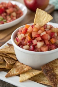 Fruit Salsa with Cinnamon Crisps