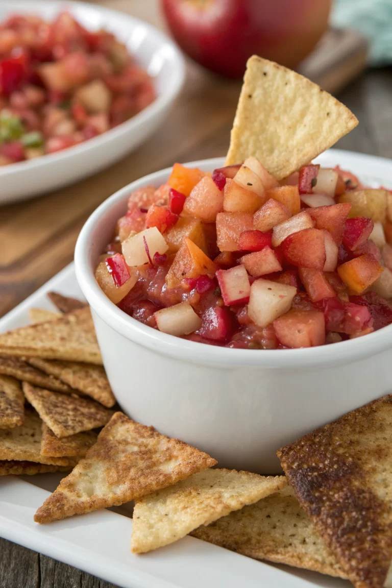 Fruit Salsa with Cinnamon Crisps