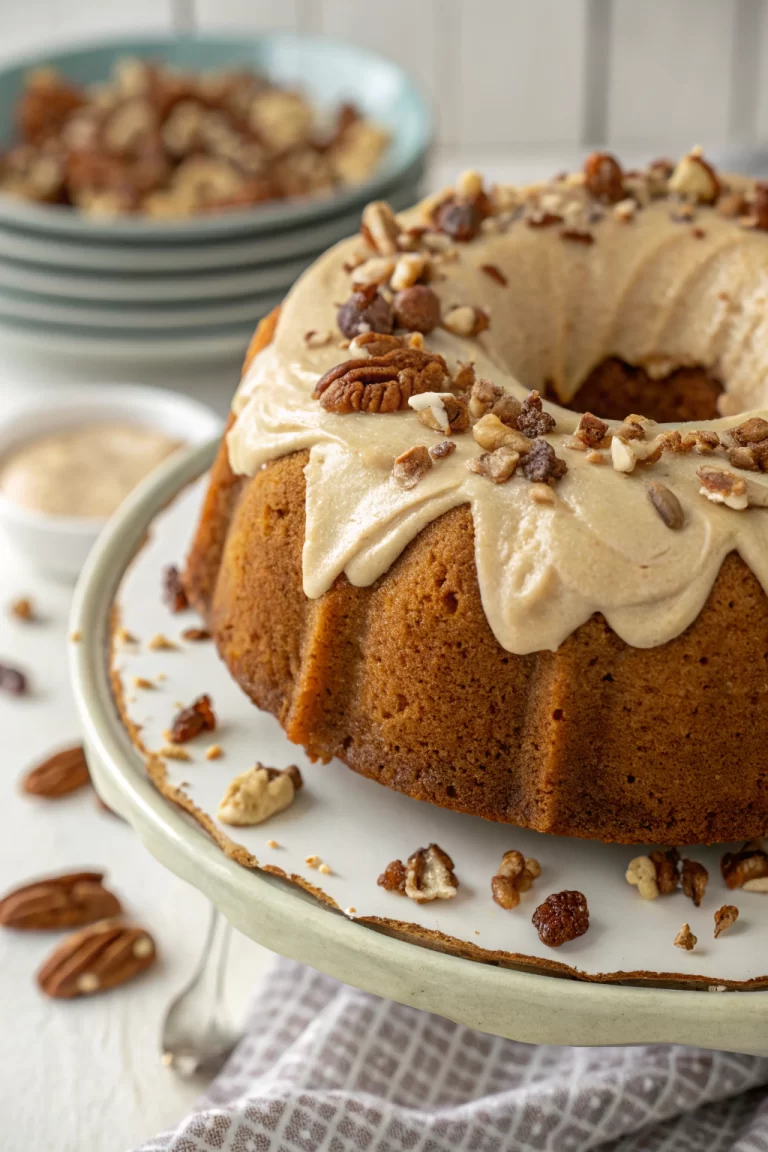 Glazed Bourbon Pecan Pound Cake Recipe
