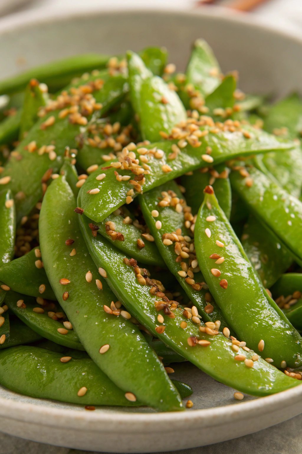 Sesame Ginger Snap Peas Recipe