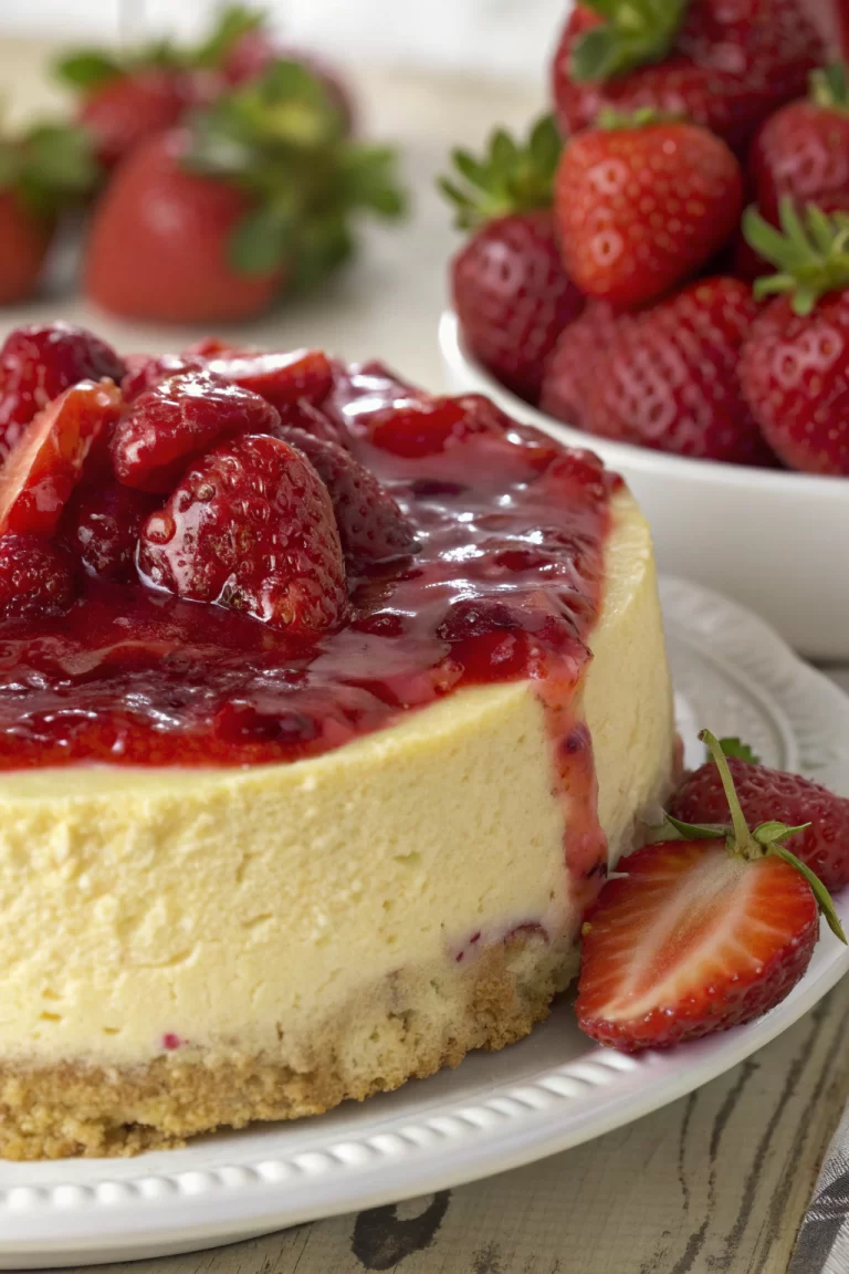 Strawberry Cheesecake with Strawberry Topping