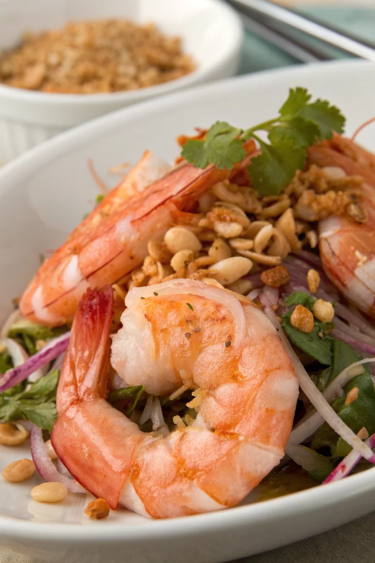 Cilantro Salad with Shallots and Shrimp Recipe