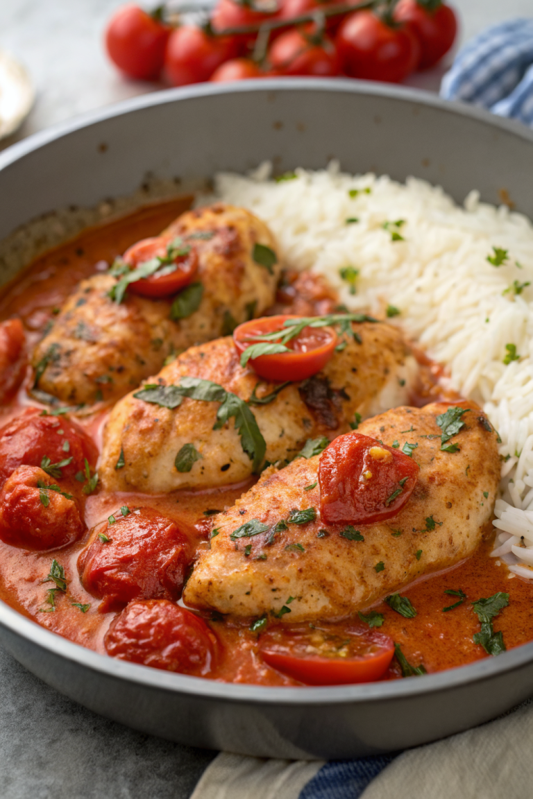 Creamy Red Pesto Oven Baked Chicken Recipe