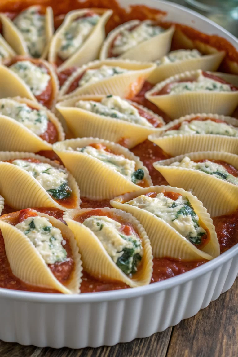 Creamy Ricotta Spinach Stuffed Shells Recipe