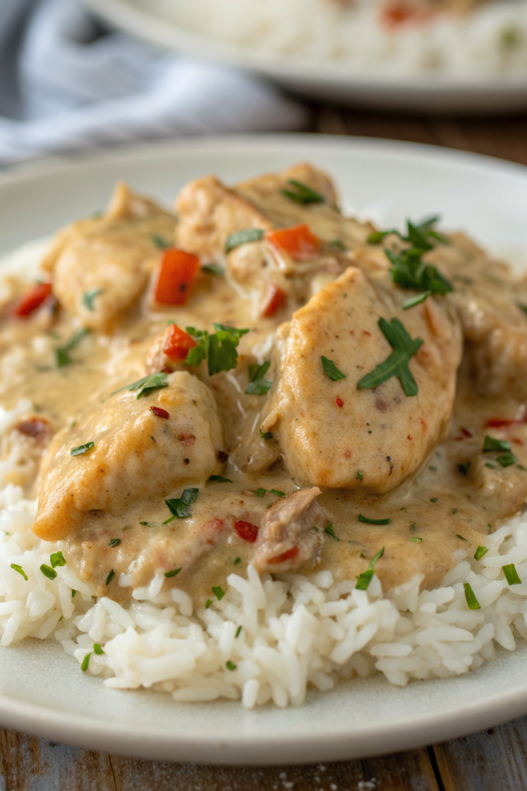 Creamy Smothered Chicken and Rice