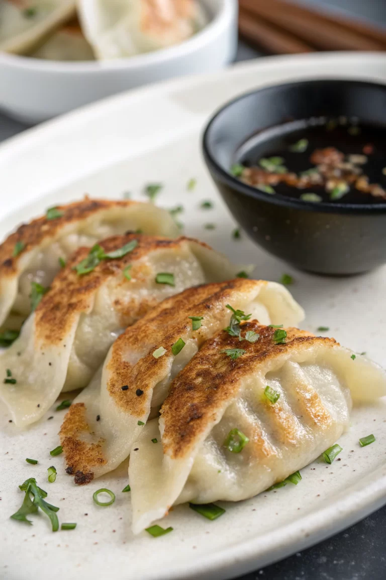 Crispy Pan-Fried Chicken Dumplings Recipe