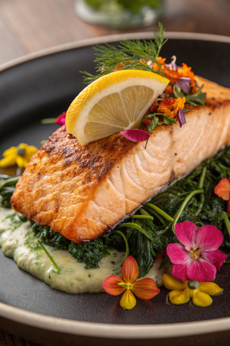 Crispy Skin Salmon with Lemon Beurre Blanc