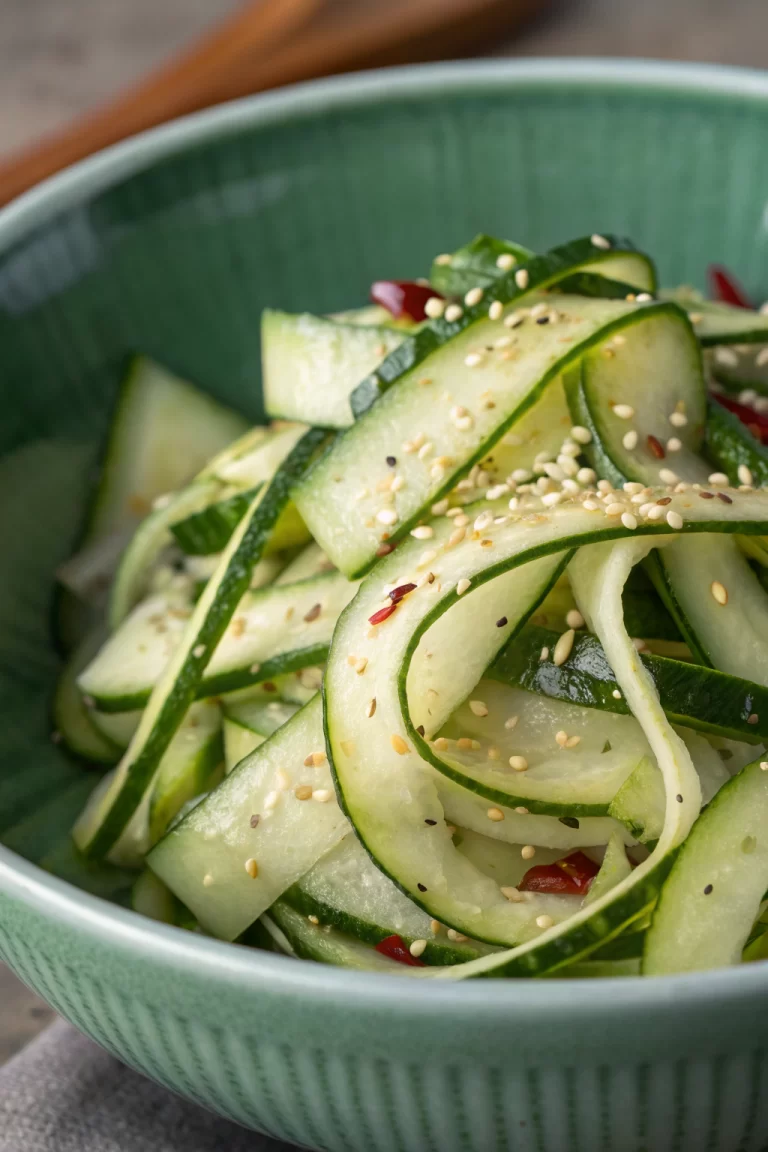 Cucumber and peanut butter salad