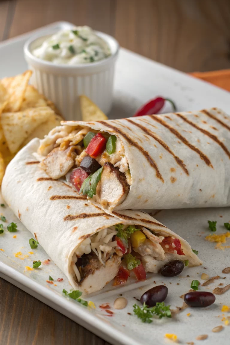 Easy Chipotle Ranch Grilled Chicken Burrito