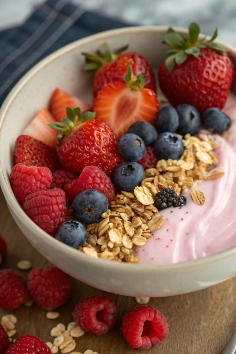 Healthy Fruit And Granola Meal