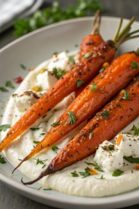Roasted Carrots with Whipped Ricotta and Hot Honey