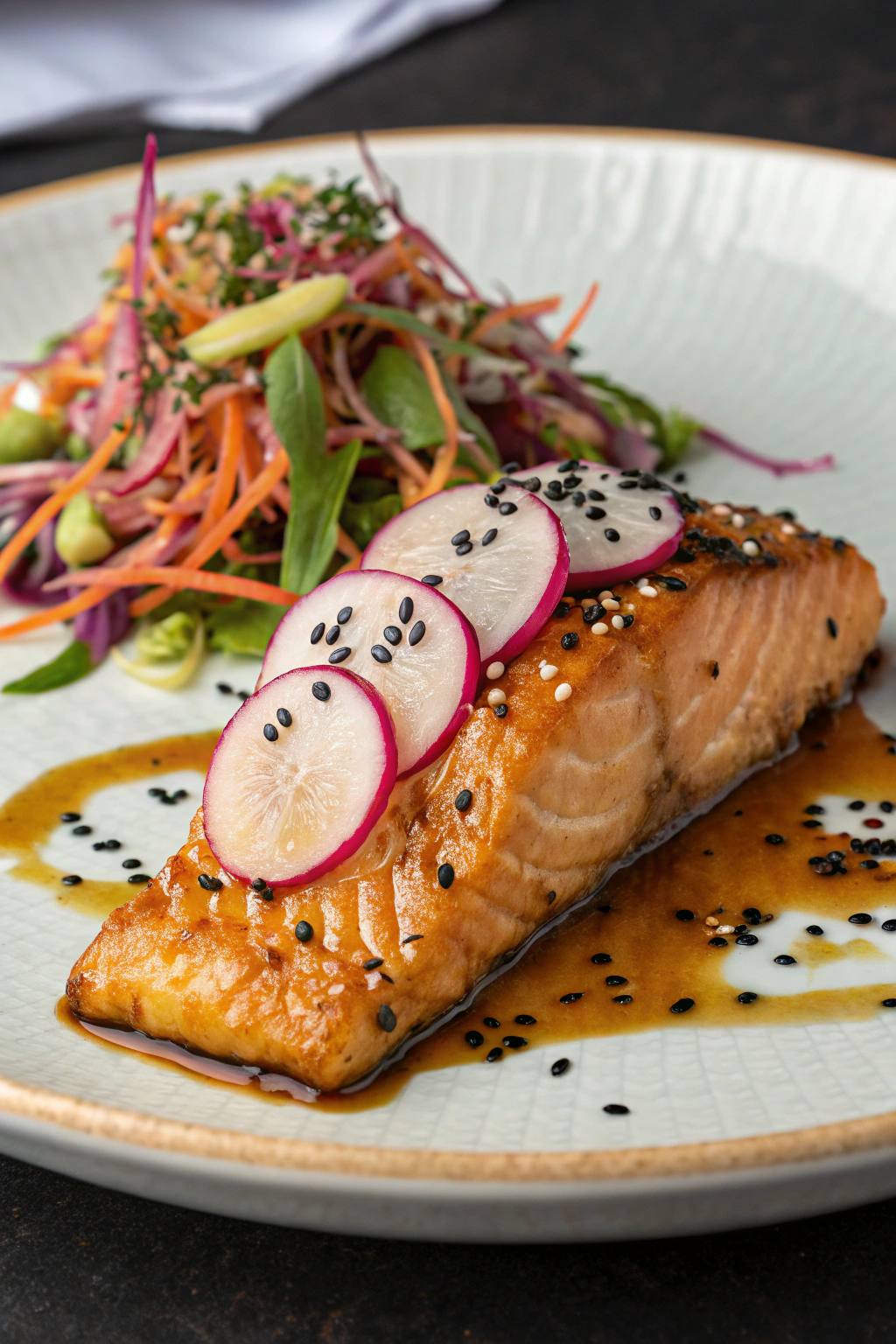 Sake-Glazed Salmon with Sesame Seeds