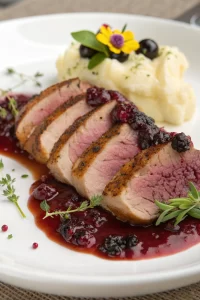 Seared Duck Breast with Cherry Sauce
