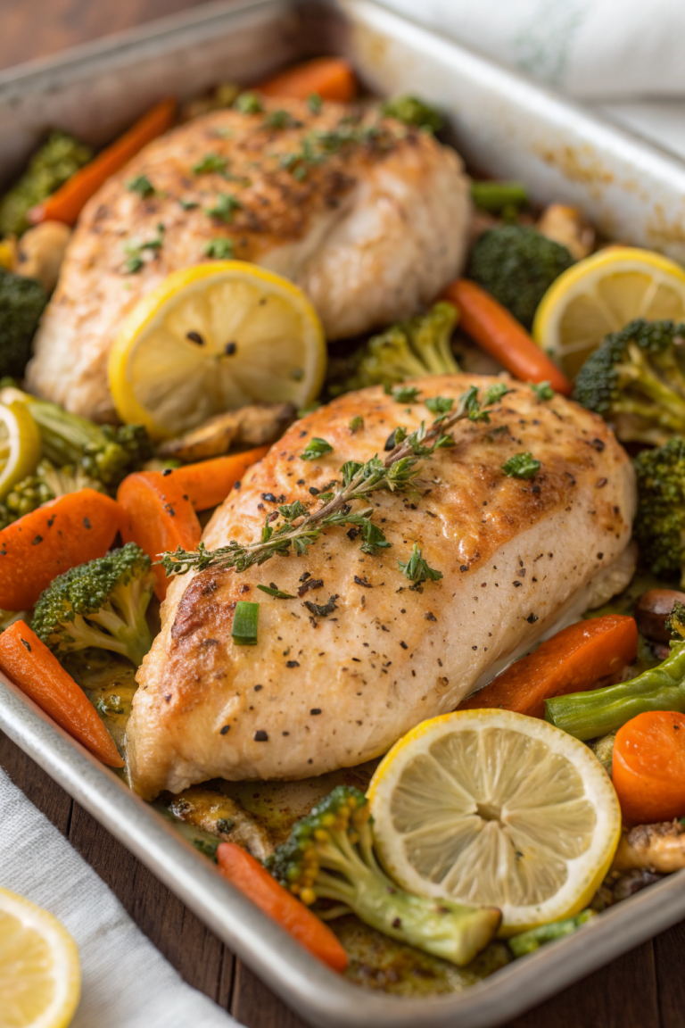 Sheet Pan Garlic Butter Chicken and Veggies