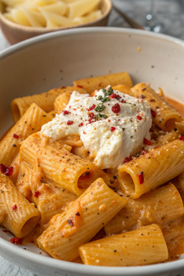 Spicy Burrata Rigatoni Recipe