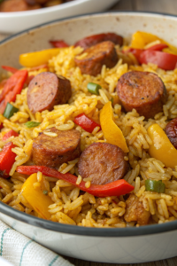 Cajun Sausage and Rice Skillet