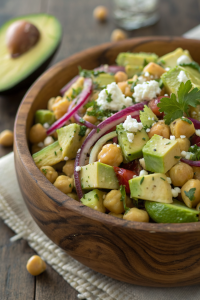 Chickpea Feta Avocado Salad