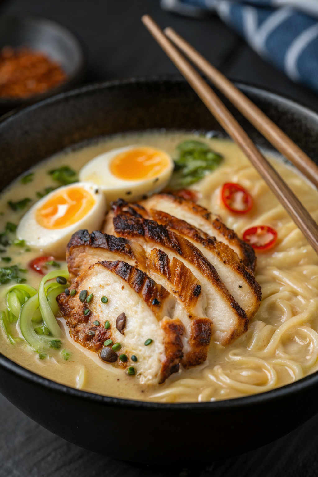 Creamy Garlic Chicken Ramen Recipe