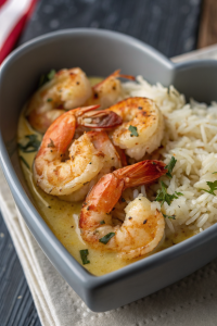 Creamy Garlic Shrimp with Rice