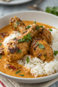 Creamy Paprika Chicken with Rice